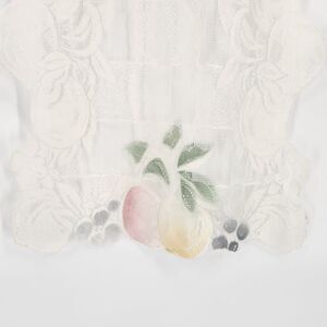 Vtg 44" x 14.5" Lace Fruit Table Runner Rectangle White Cottage Kitschy Country